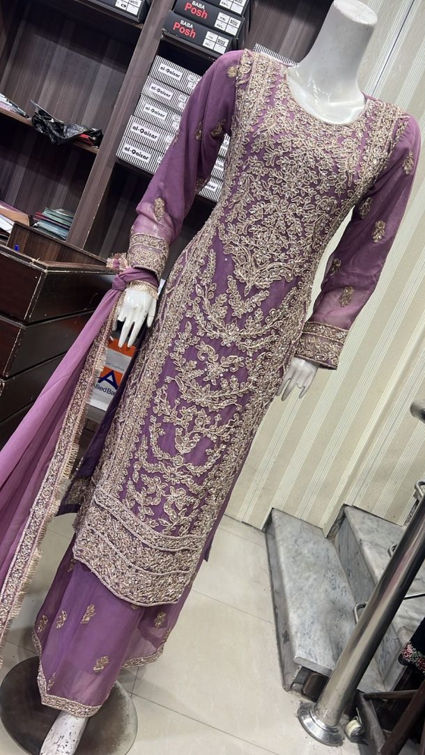 EC25-4 Party Plazzo Outfit Dusty Pink - Image 2