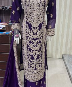 EC25-4 Party Plazzo Outfit Purple