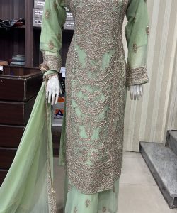 EC25-4 Party Plazzo Outfit Green