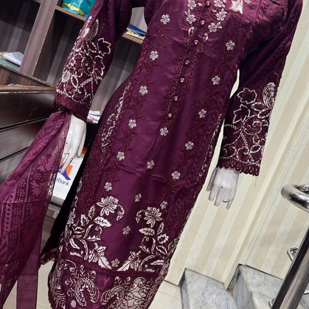 Alternative view of SS26 Viscose SalwarKameez Maroon