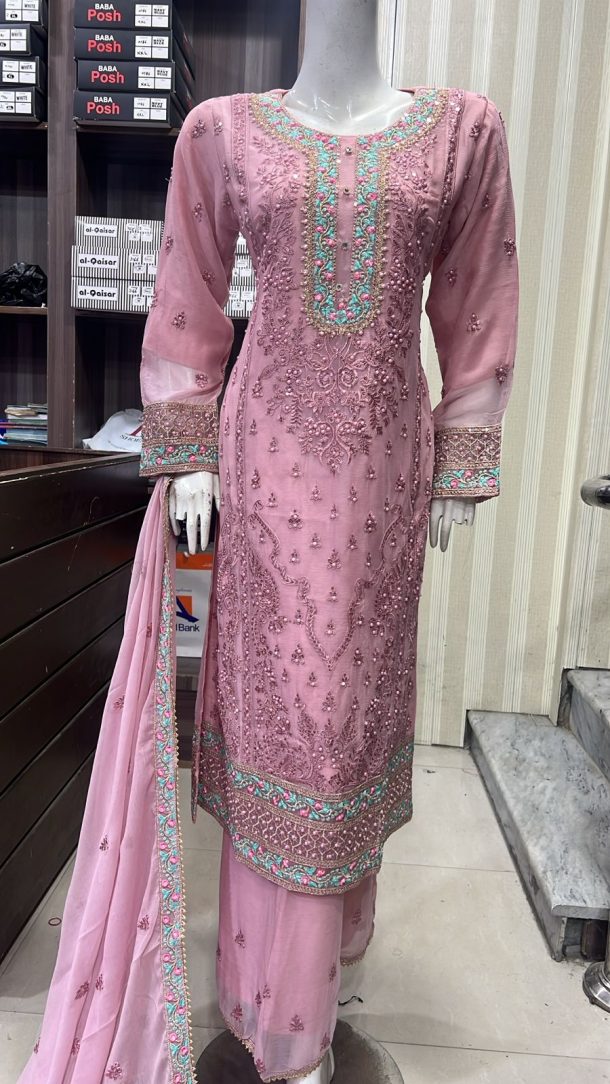 SS10 Fancy Plazzo Suits Pink