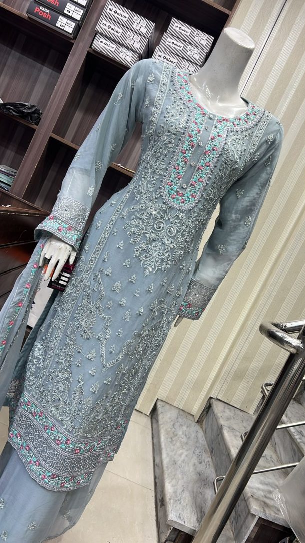 SS10 Fancy Plazzo Suits Grey - Image 2