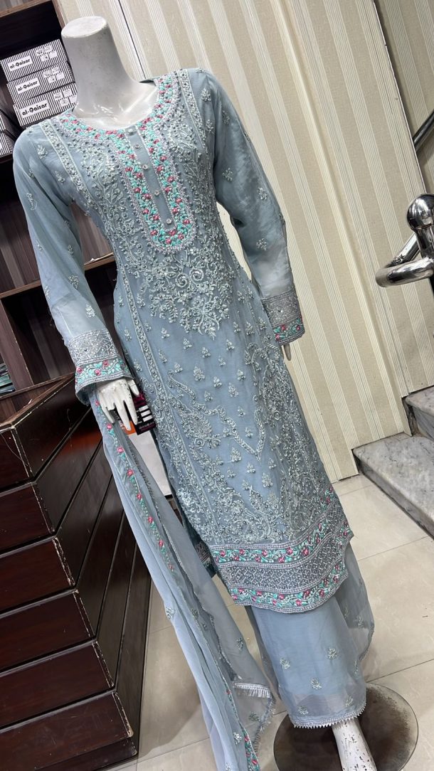 SS10 Fancy Plazzo Suits Grey - Image 3