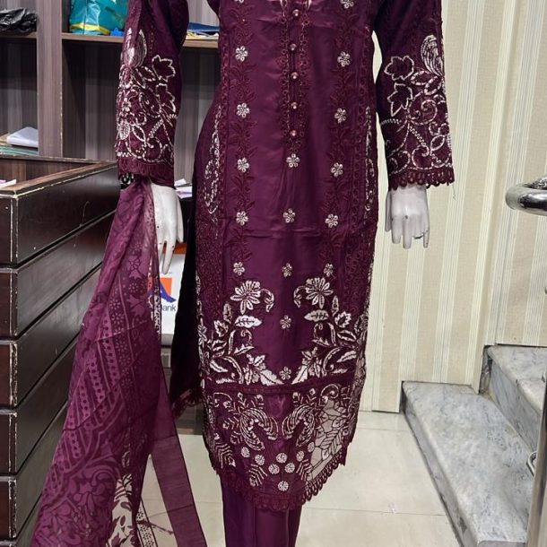 SS26 Viscose SalwarKameez Maroon