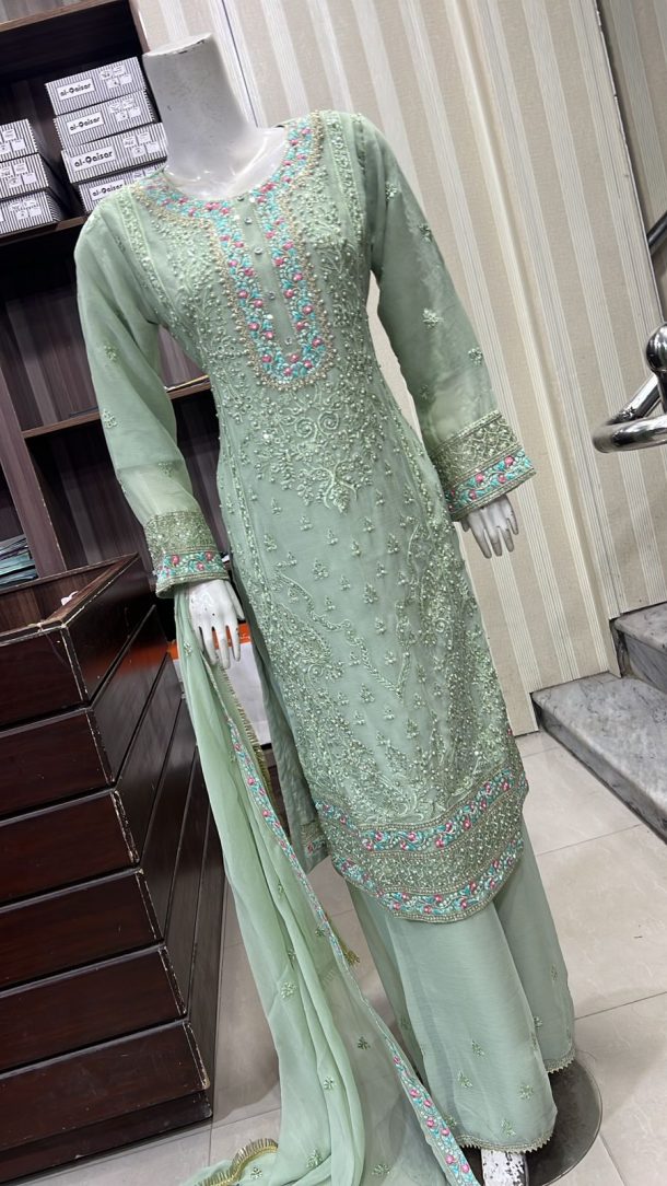 SS10 Fancy Plazzo Suits Mocha - Image 3