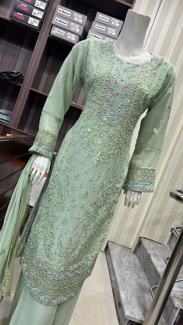 SS10 Fancy Plazzo Suits Mocha - Image 2