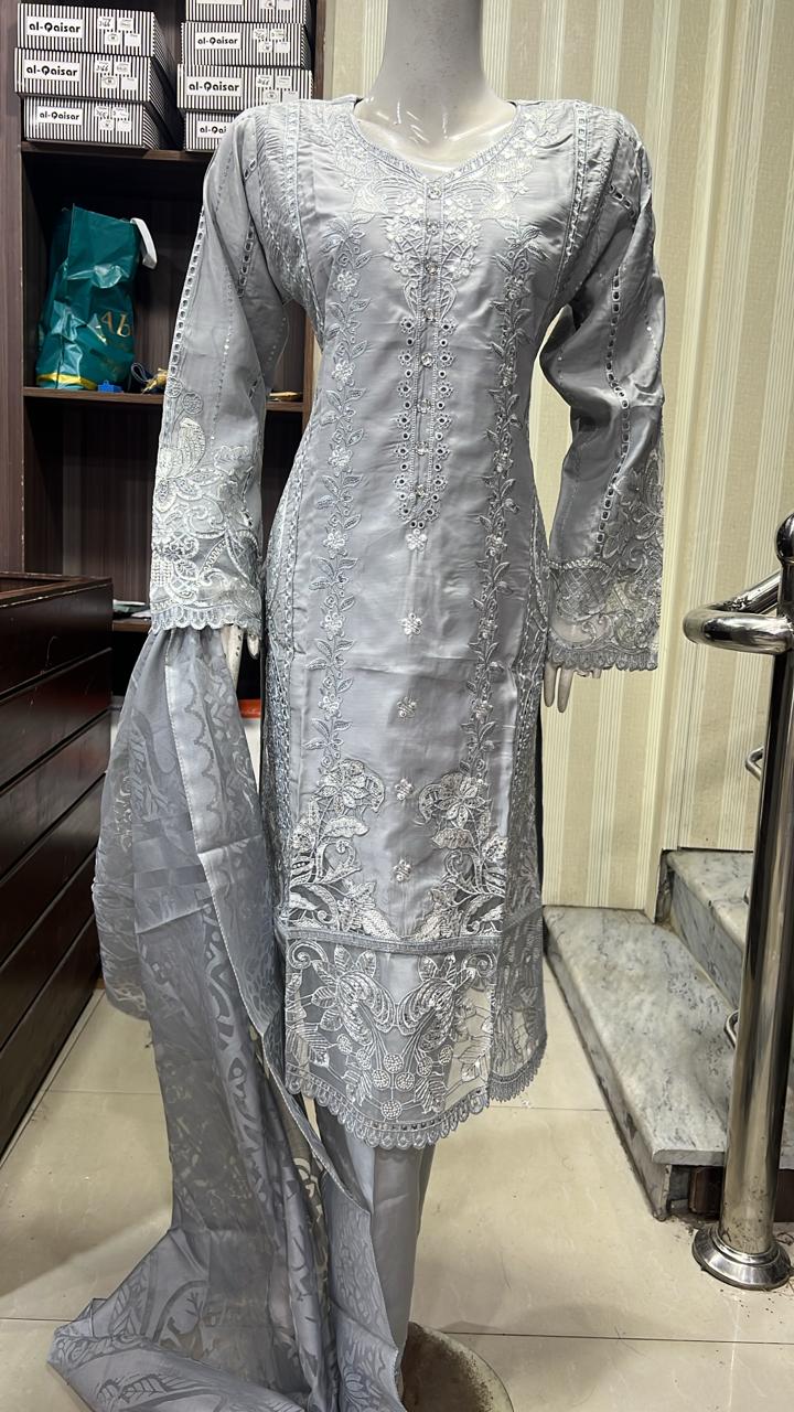 SS26 Viscose SalwarKameez Grey