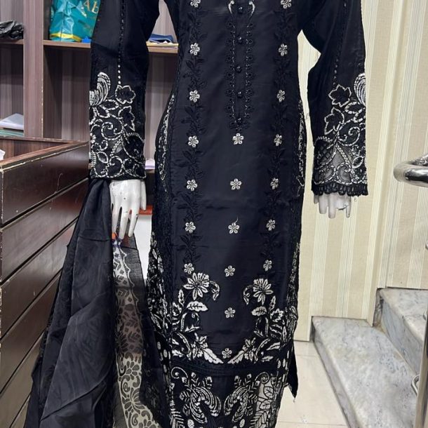 SS26 Viscose SalwarKameez Black