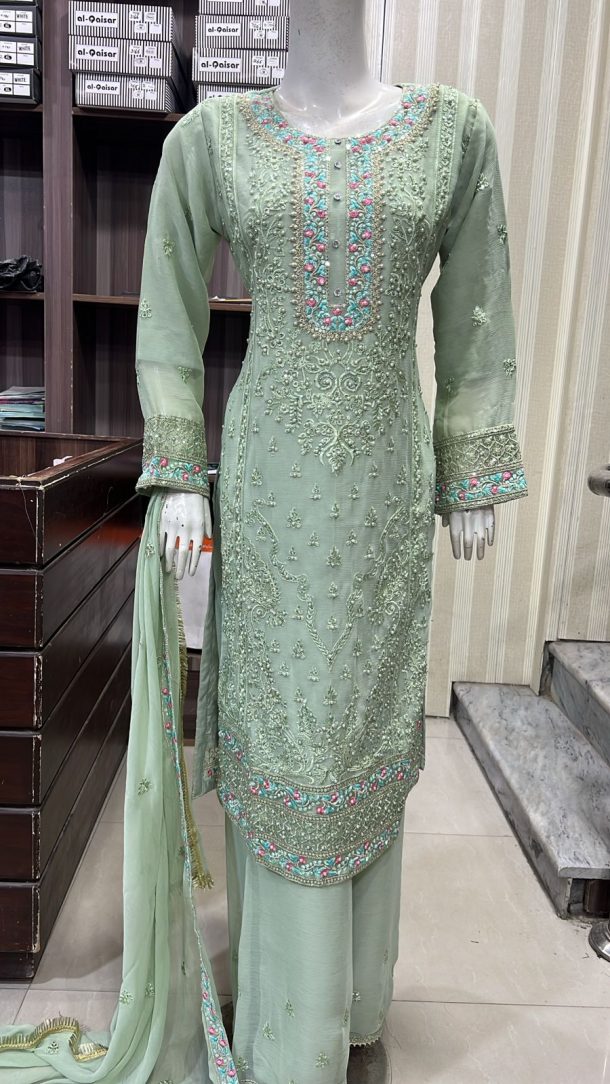 SS10 Fancy Plazzo Suits Mint