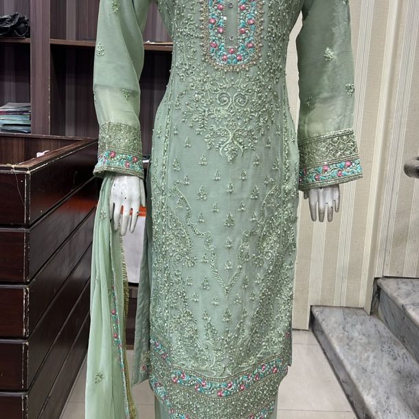 SS10 Fancy Plazzo Suits Mint